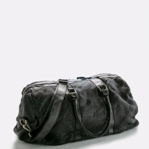 Bolsa de Viagem em couro tramada