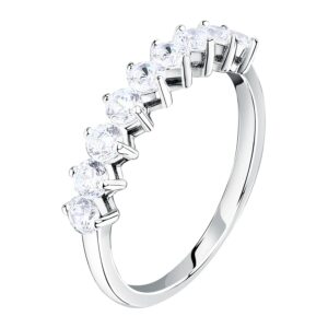 Anel Tesori Prateado com Cristal Azul em Gota