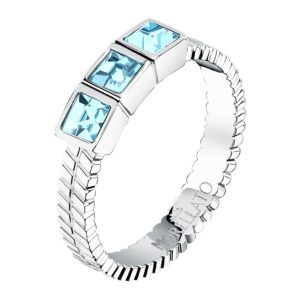 Anel Gioia Dourado com Cristal Oval