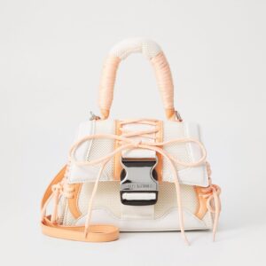 Bolsa Elegance Coral & Off-White – Estilo Sofisticado para o Seu Dia a Dia