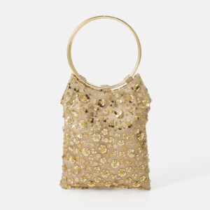 Bolsa Dourada Estruturada – Minimalismo com Toque Luxuoso
